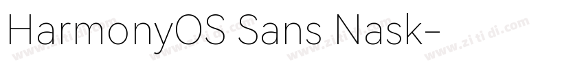 HarmonyOS Sans Nask字体转换
